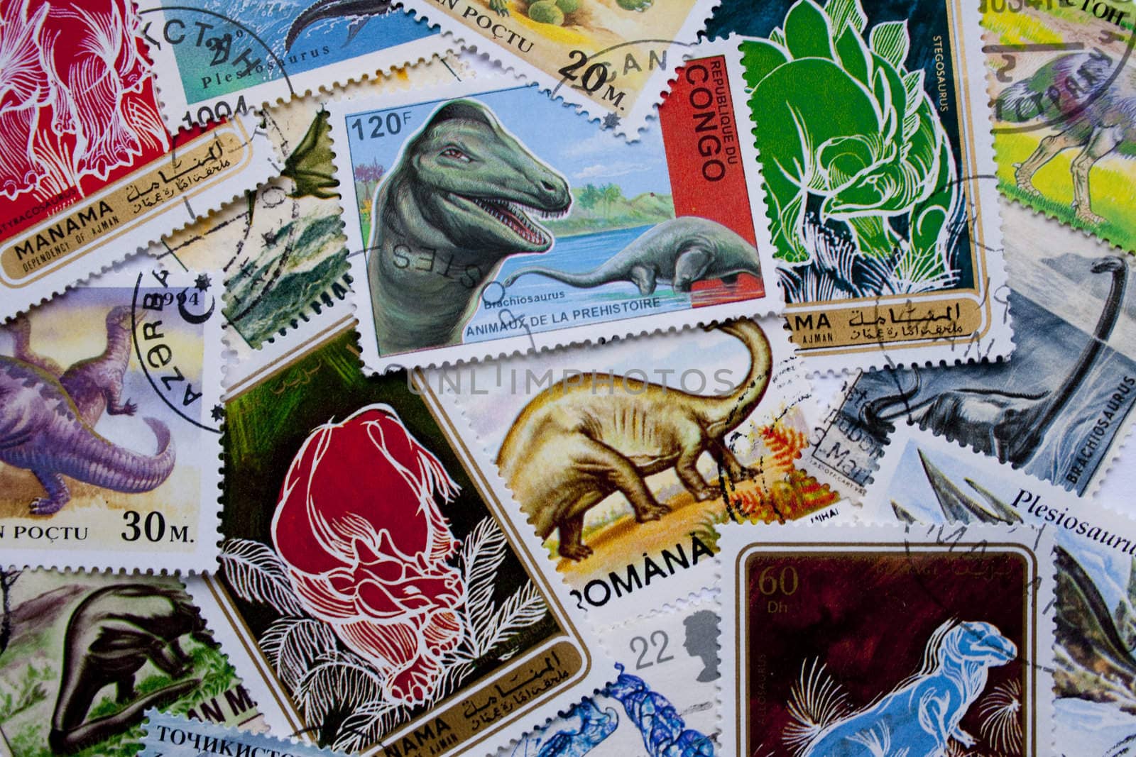 World stamps: dinosaurs by landon