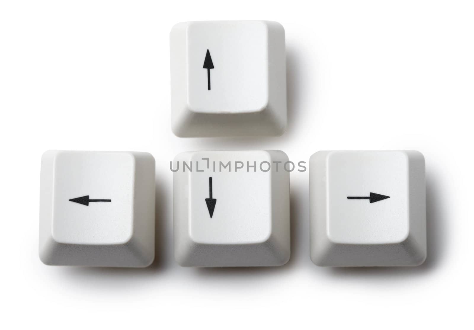 The four keyboard arrow keys on a white background