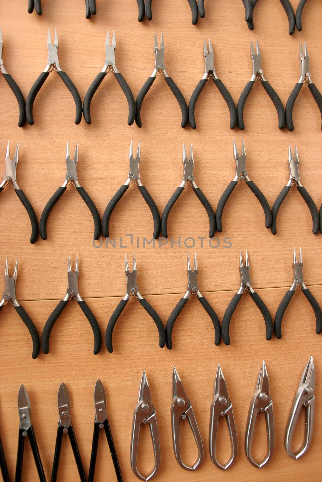 pliers in workshop