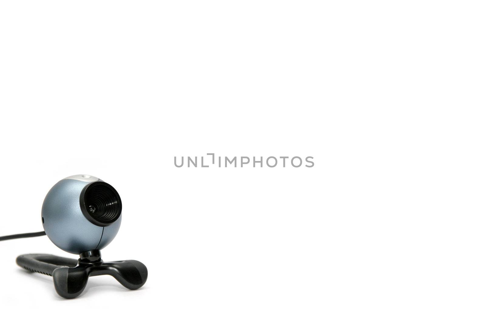 Digital webcam on white background