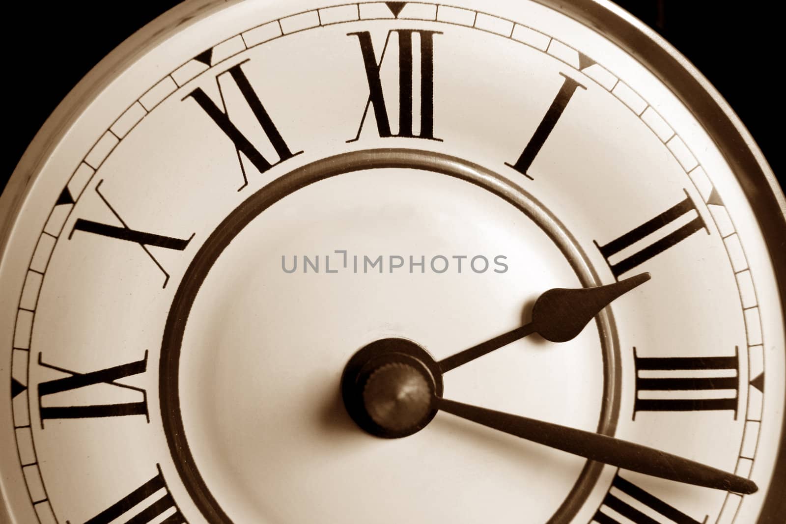 antique clock in closeup