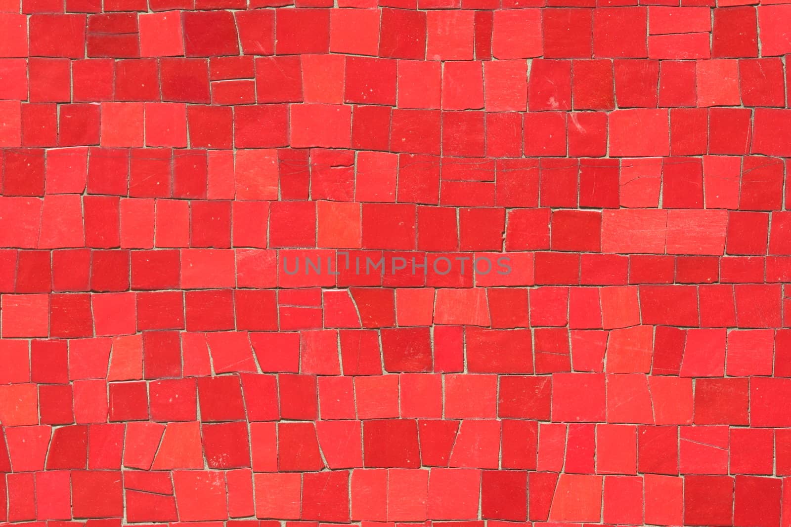 Red mosaics tiles background