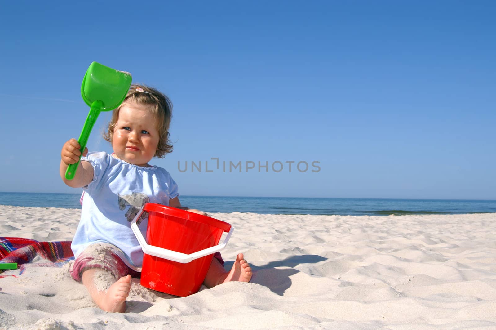 baby girl on the beach