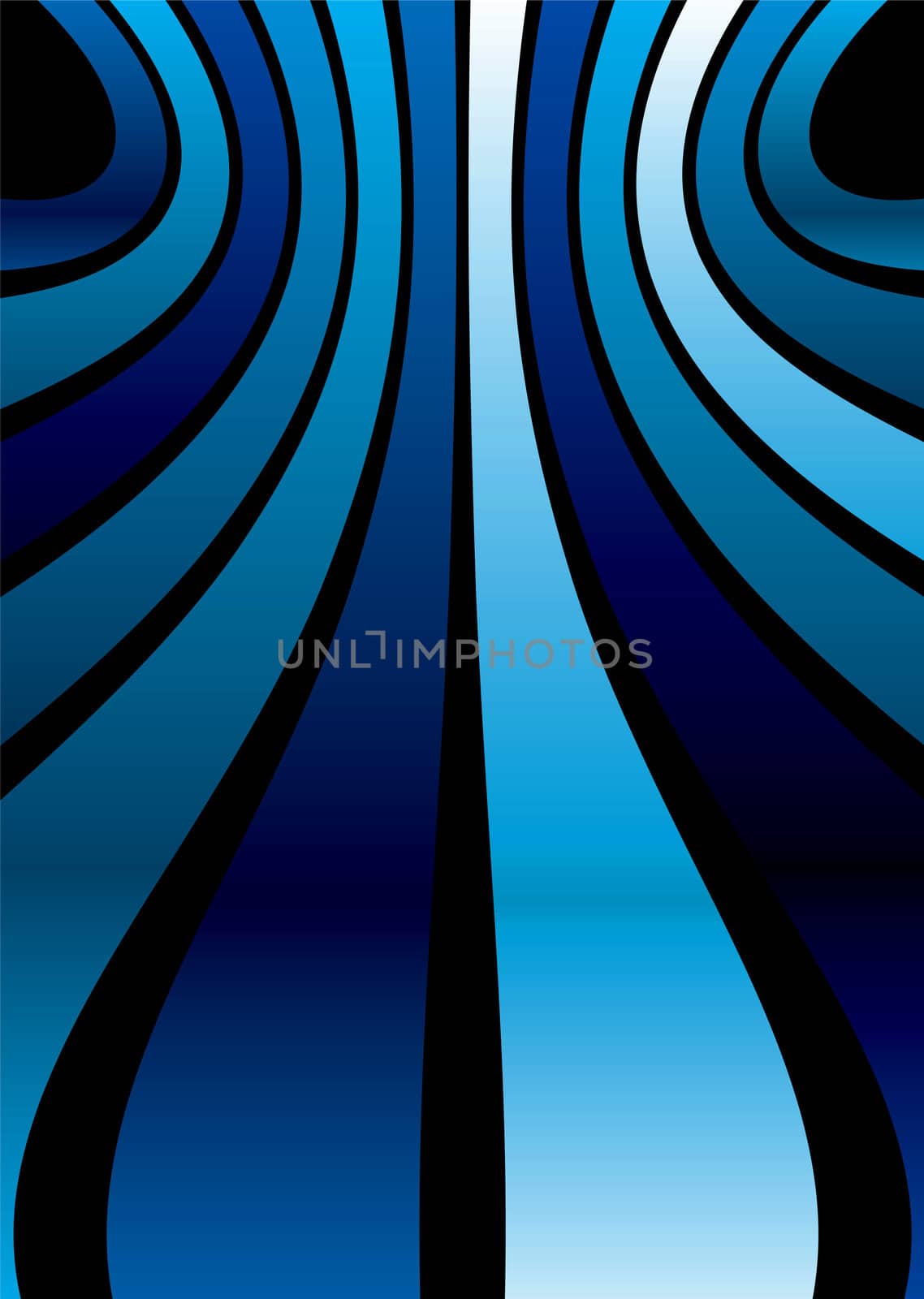Abstract blue background with symmetrical lines with wave effect