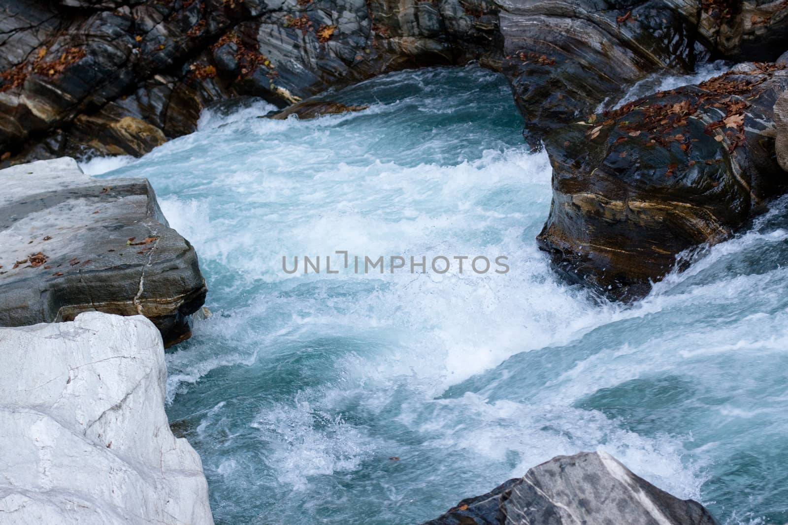 white stream and rocks
