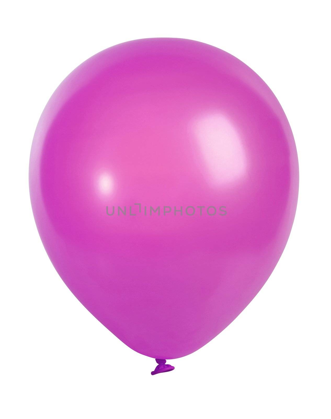 Studio shot of a pink balloon isolated on white background - XXL file shot with a high resolution camera (21 megapixel)