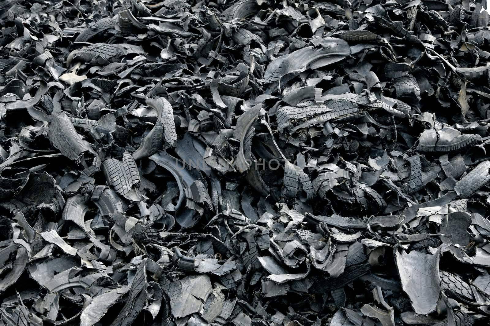 Massive pile of recycled tires - large XXL file