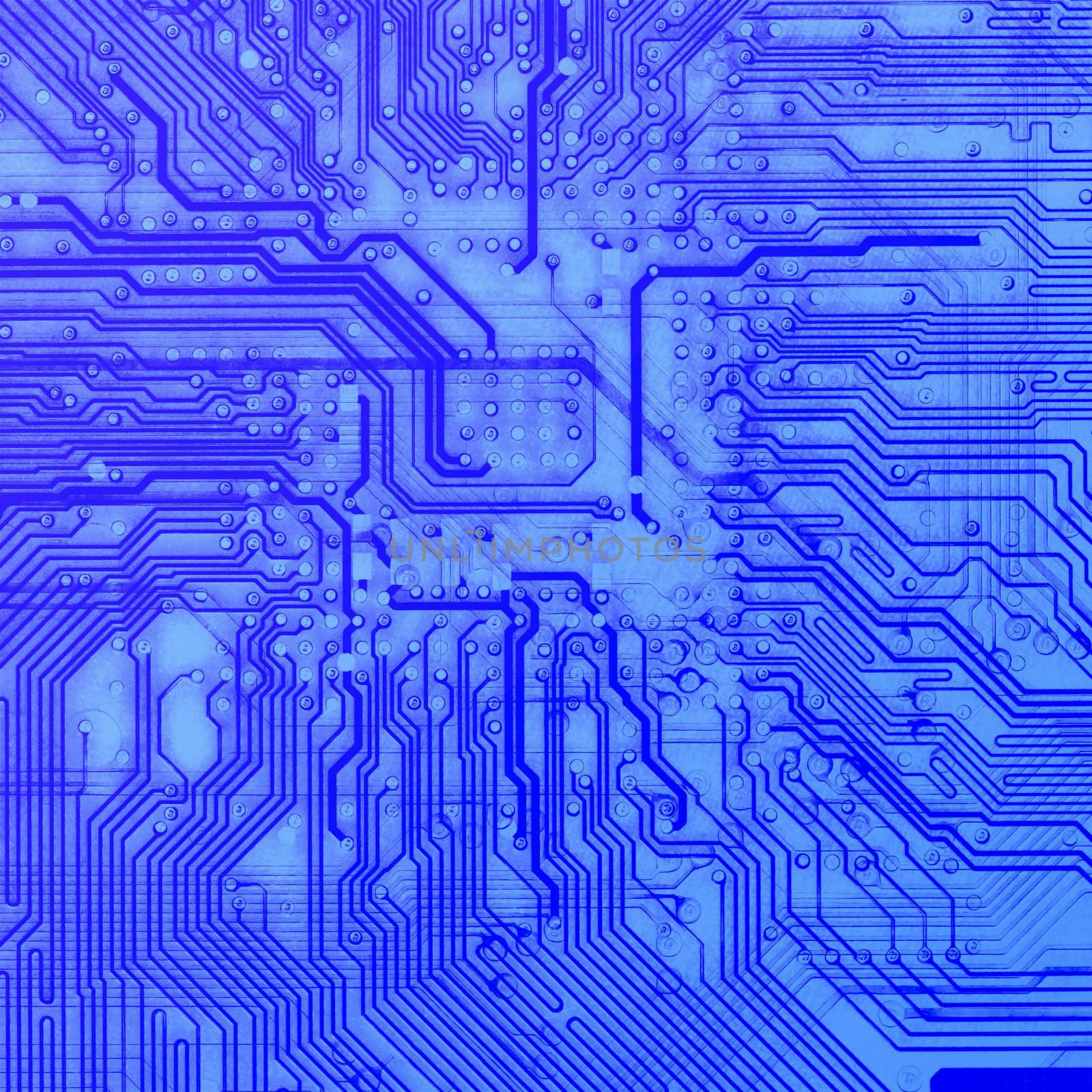 Industrial square blue texture of circuit board