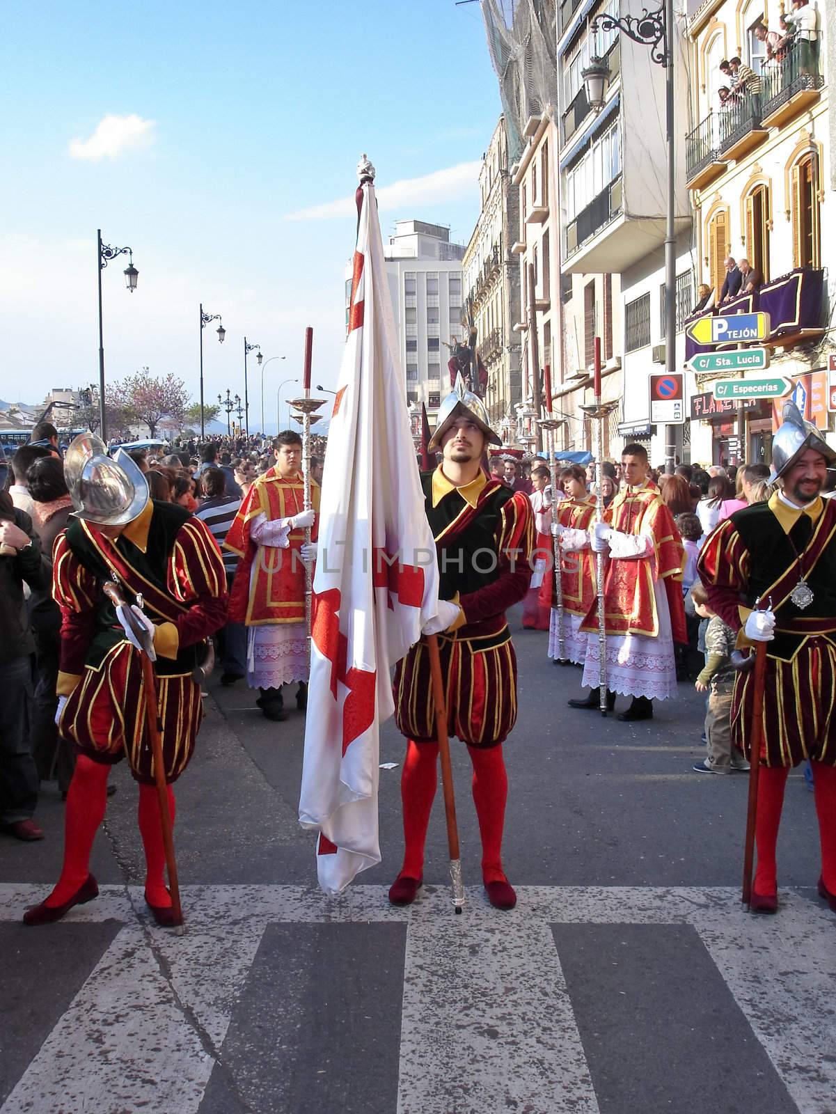 MALAGA, SPAIN - APRIL 5 : Semana Santa (Holy Week) Procession in the streets on April 4, 2008 in Malaga