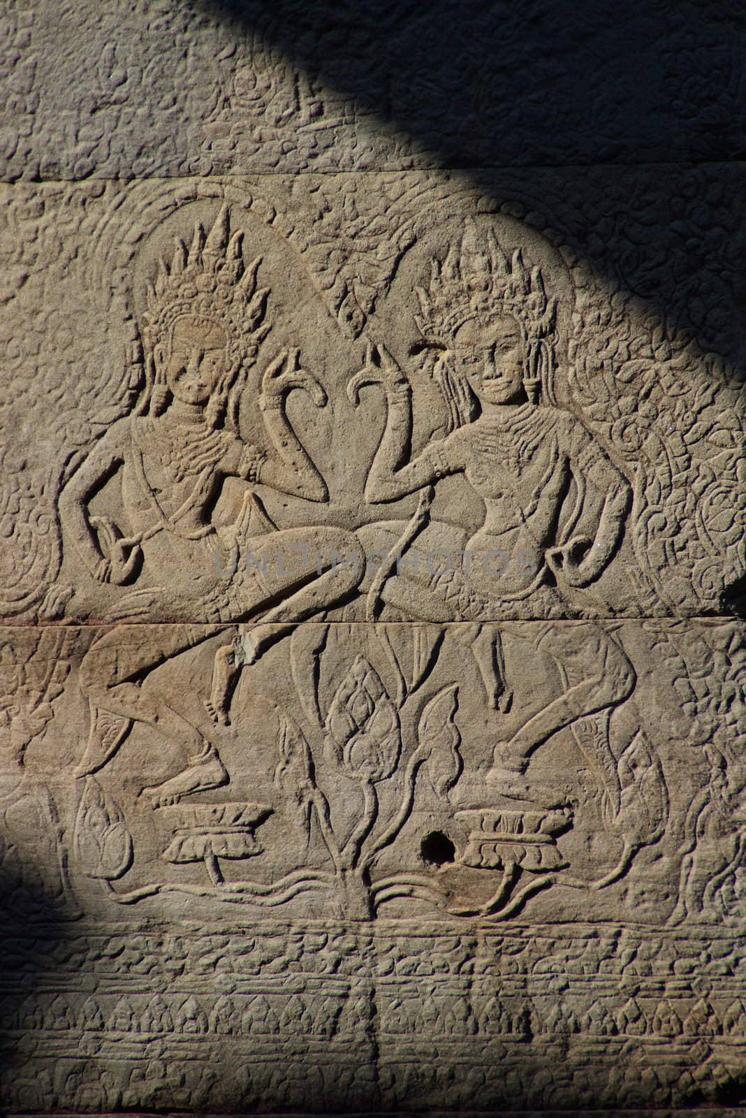 Figures etched in stone