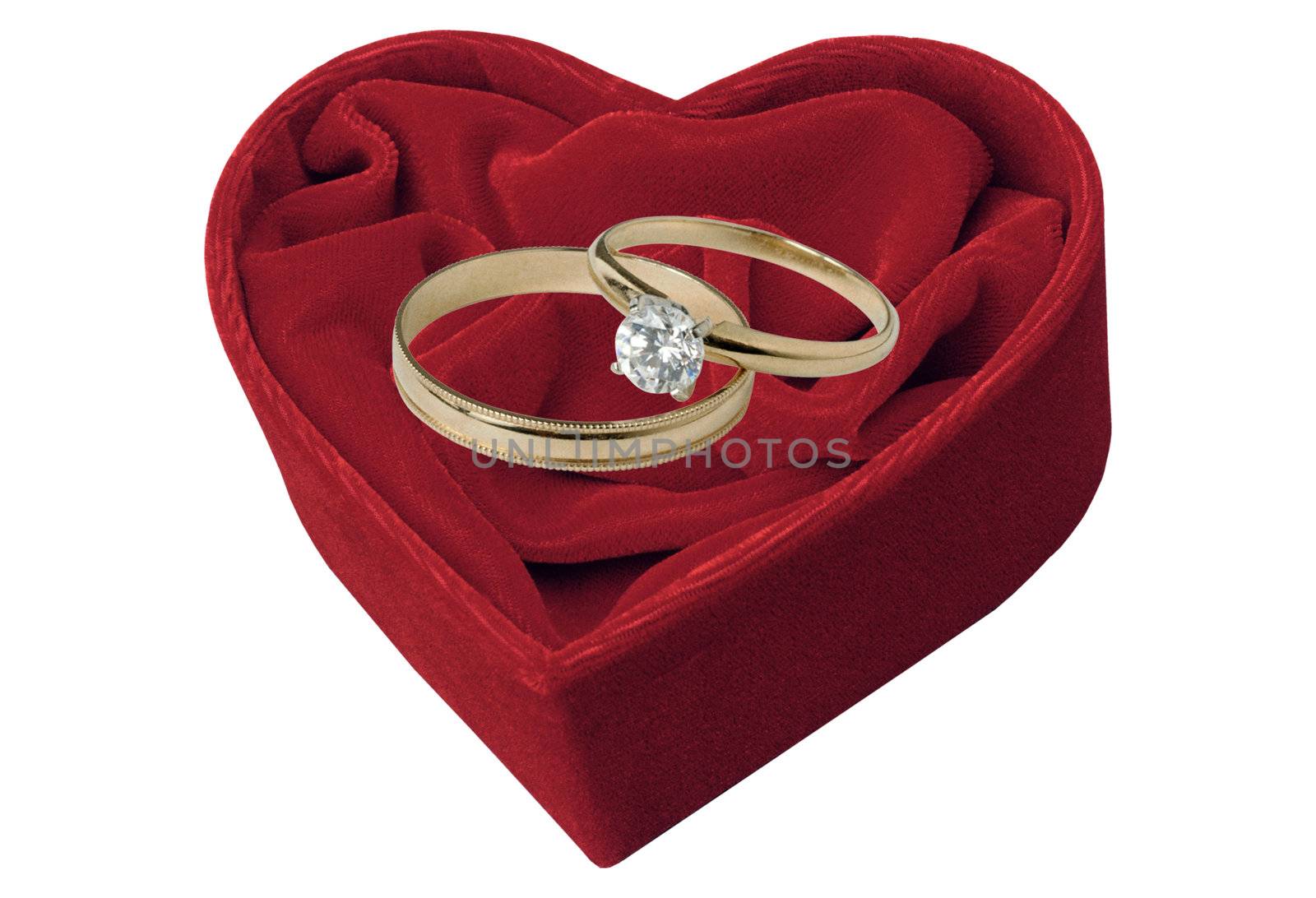 Romantic picture two rings
