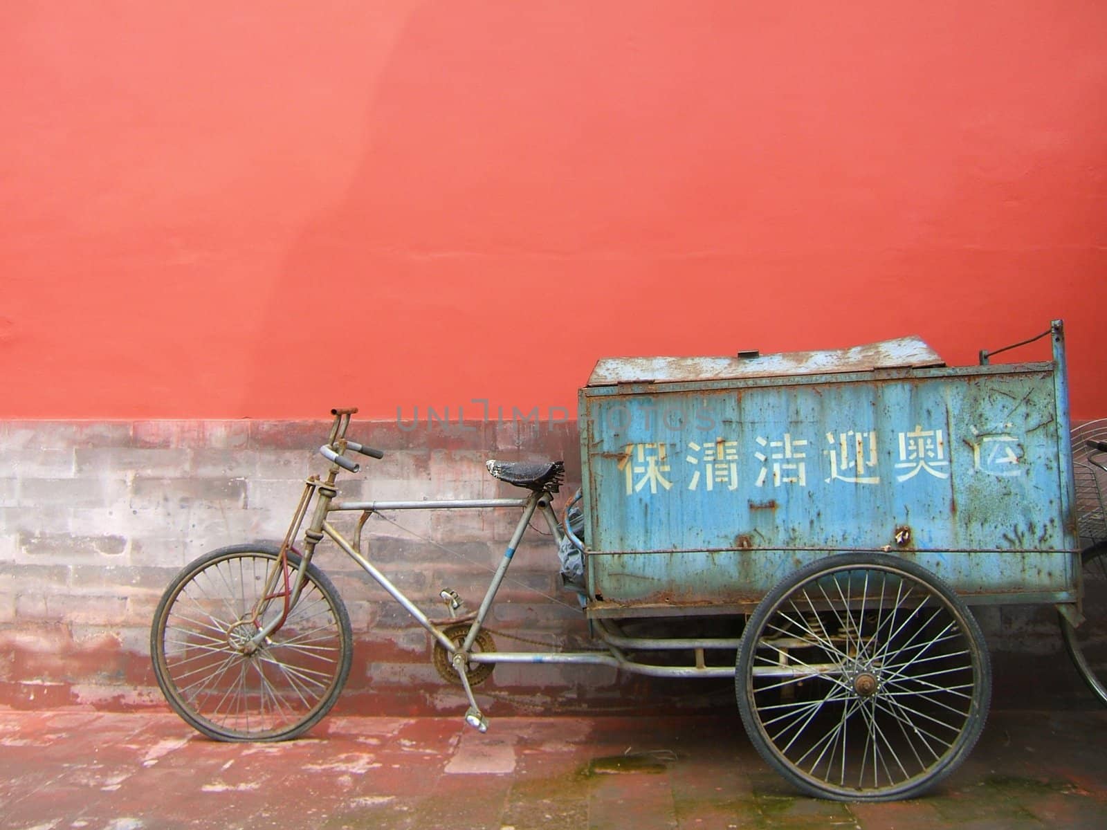 Ancient carrier bicycle in China