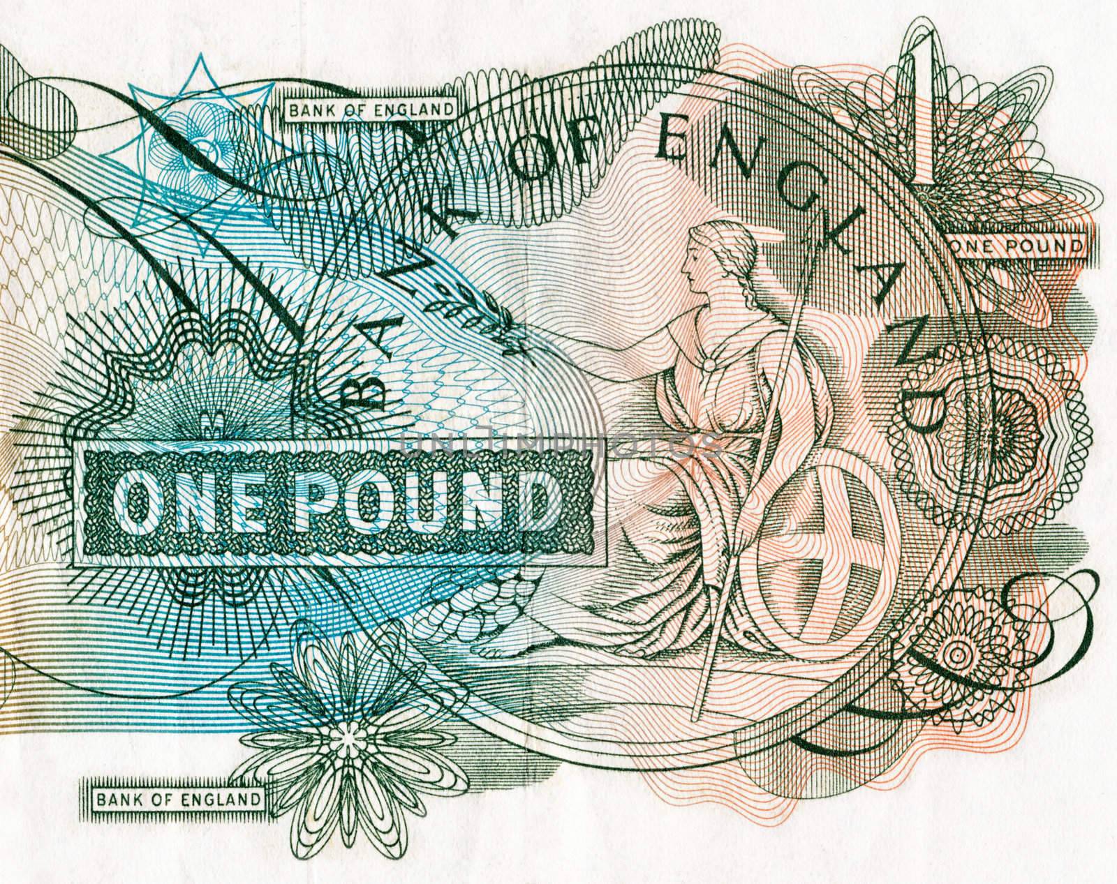 Close-up of an old English bank note by RuthBlack