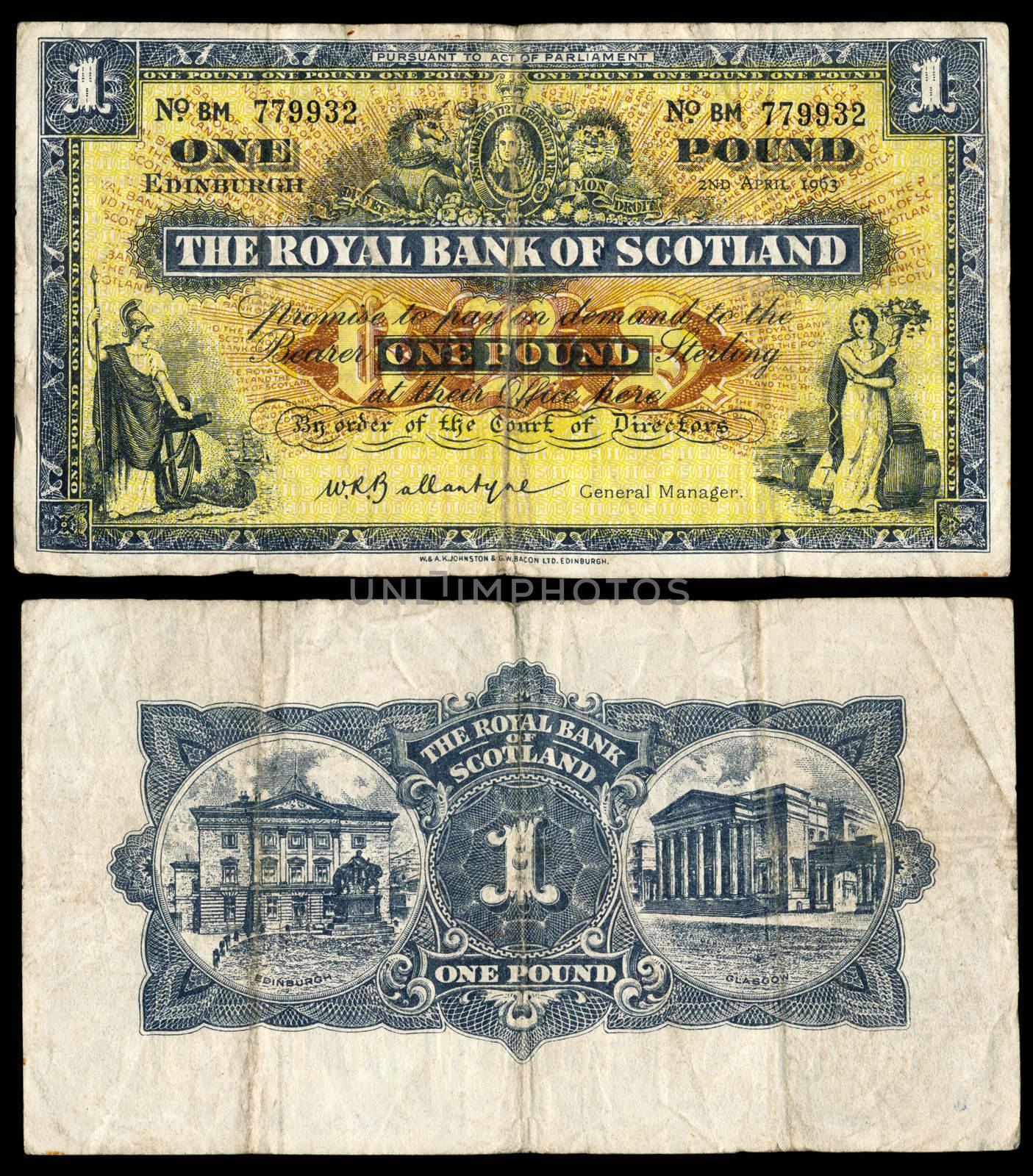 Old Scottish bank note by RuthBlack