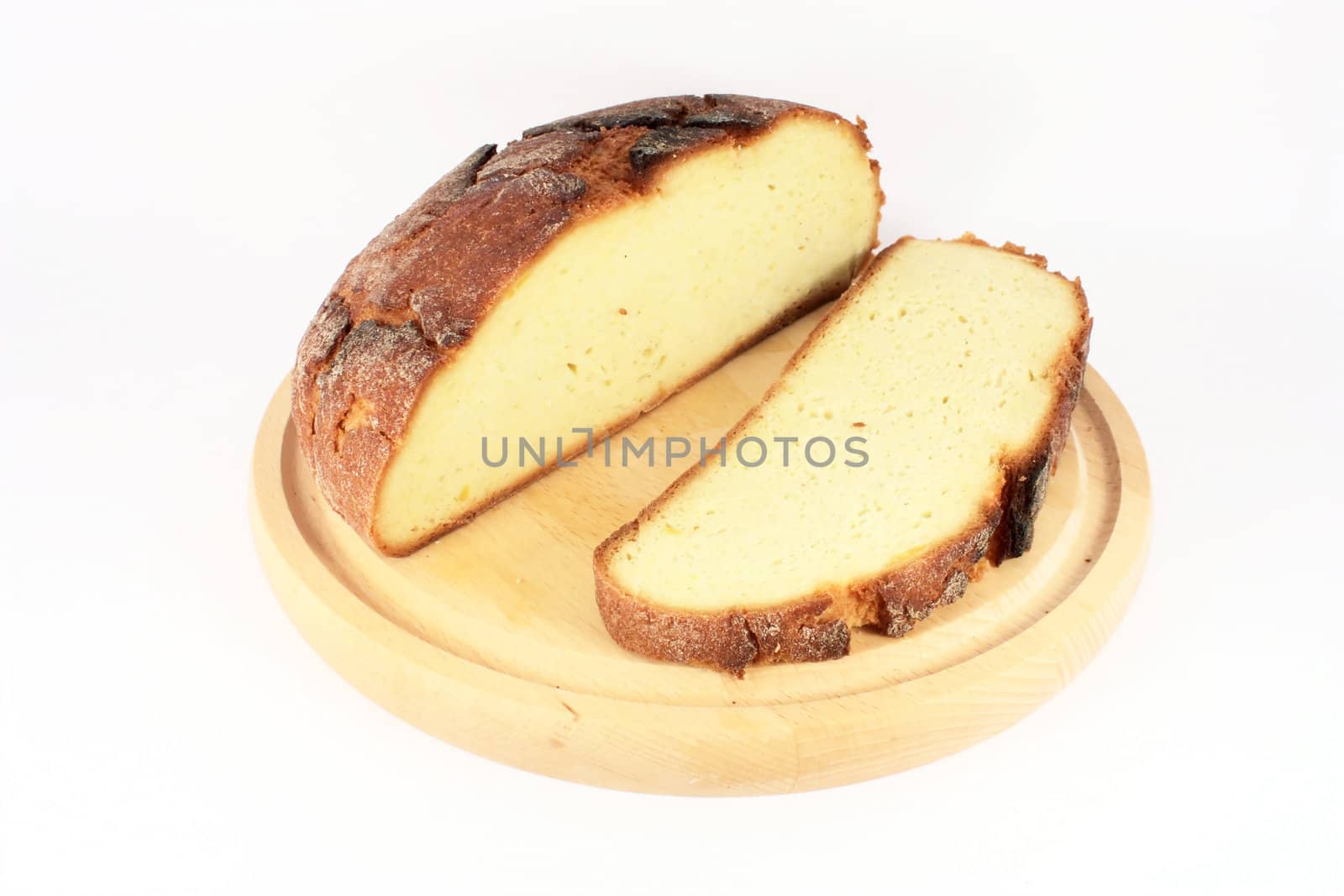 Maize corn bread isolated