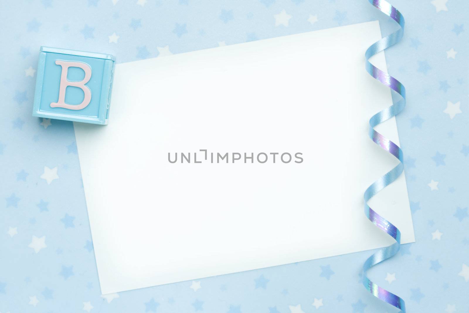 Blank card for a new baby or baby shower invitation