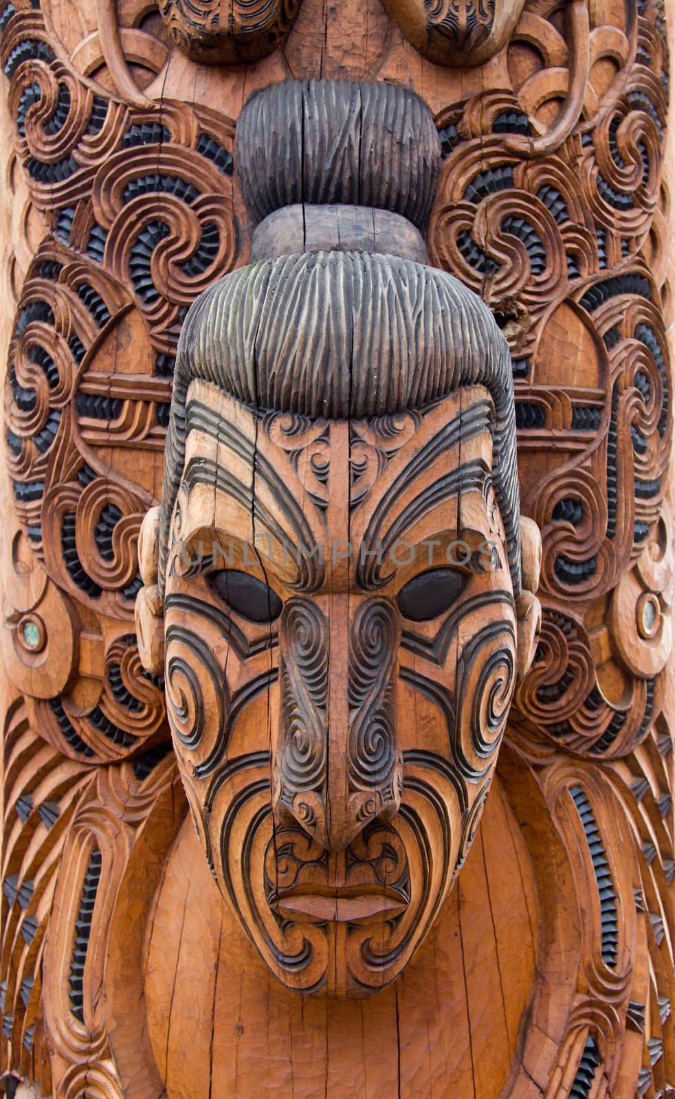 Maori carving by RuthBlack