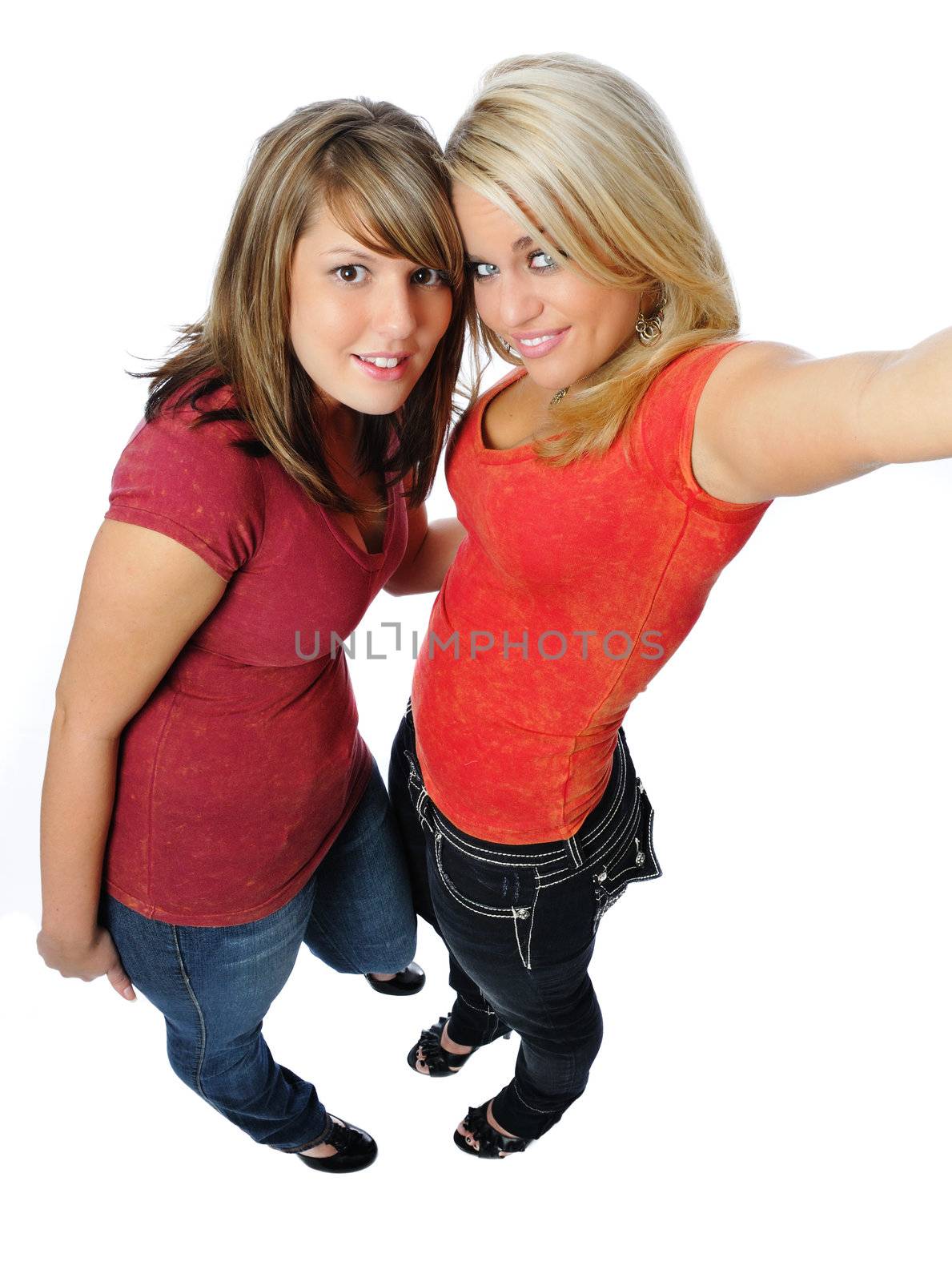 two friends posing together by PDImages