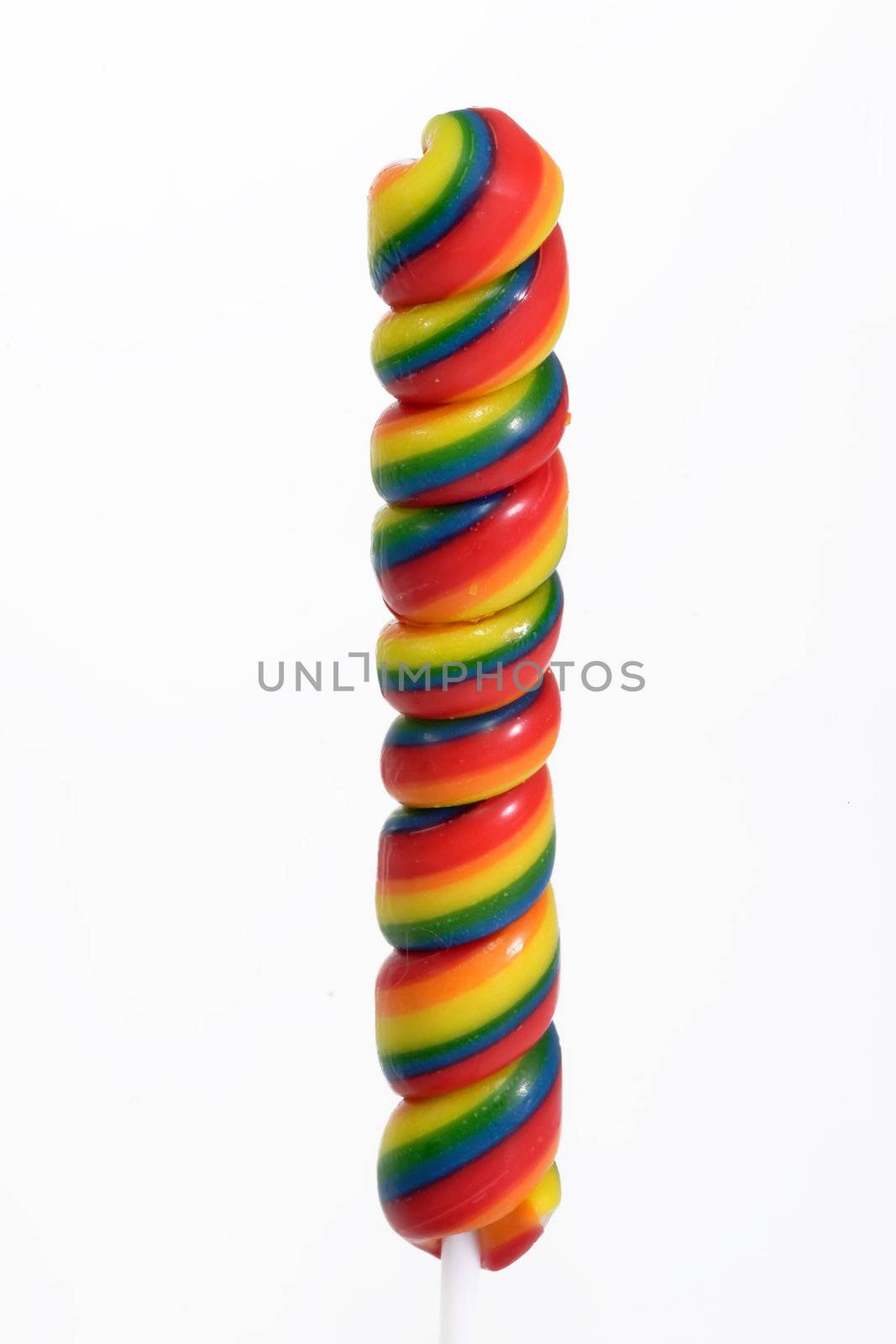 Colourful lollipop isolated on a white background

