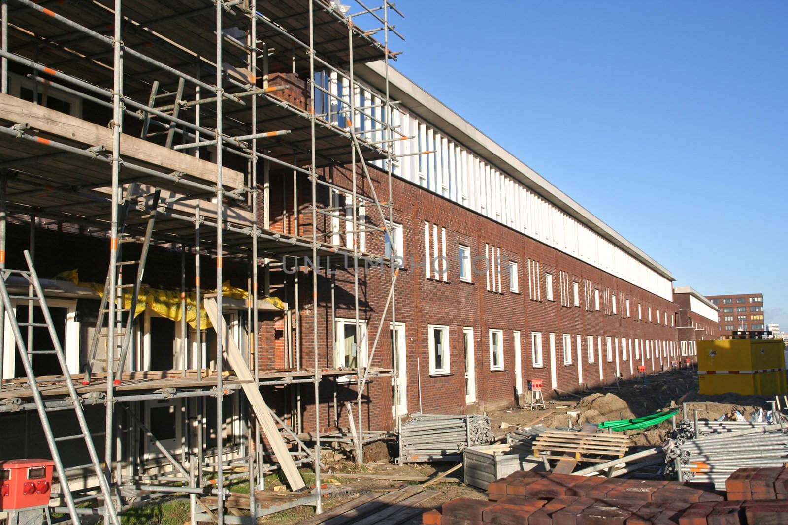 New houses appear when the scaffolding is removed