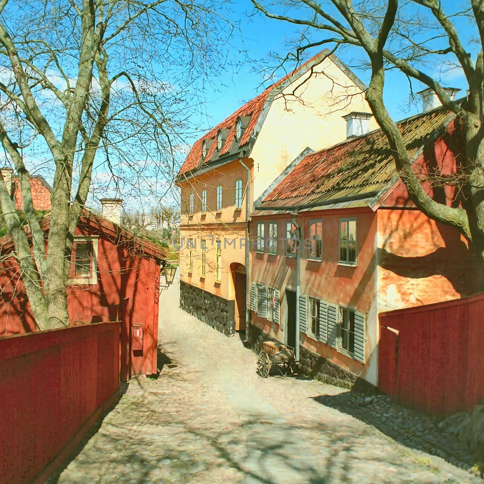 Cosy Stockholm houses in Spring by mulden