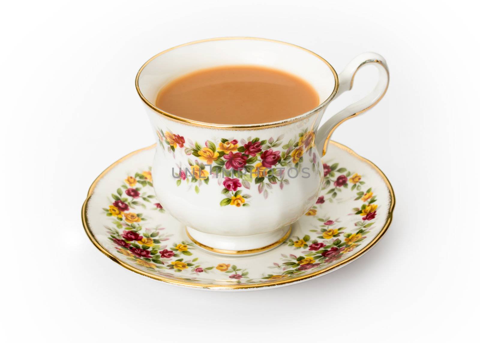 English tea in a bone china cup by RuthBlack