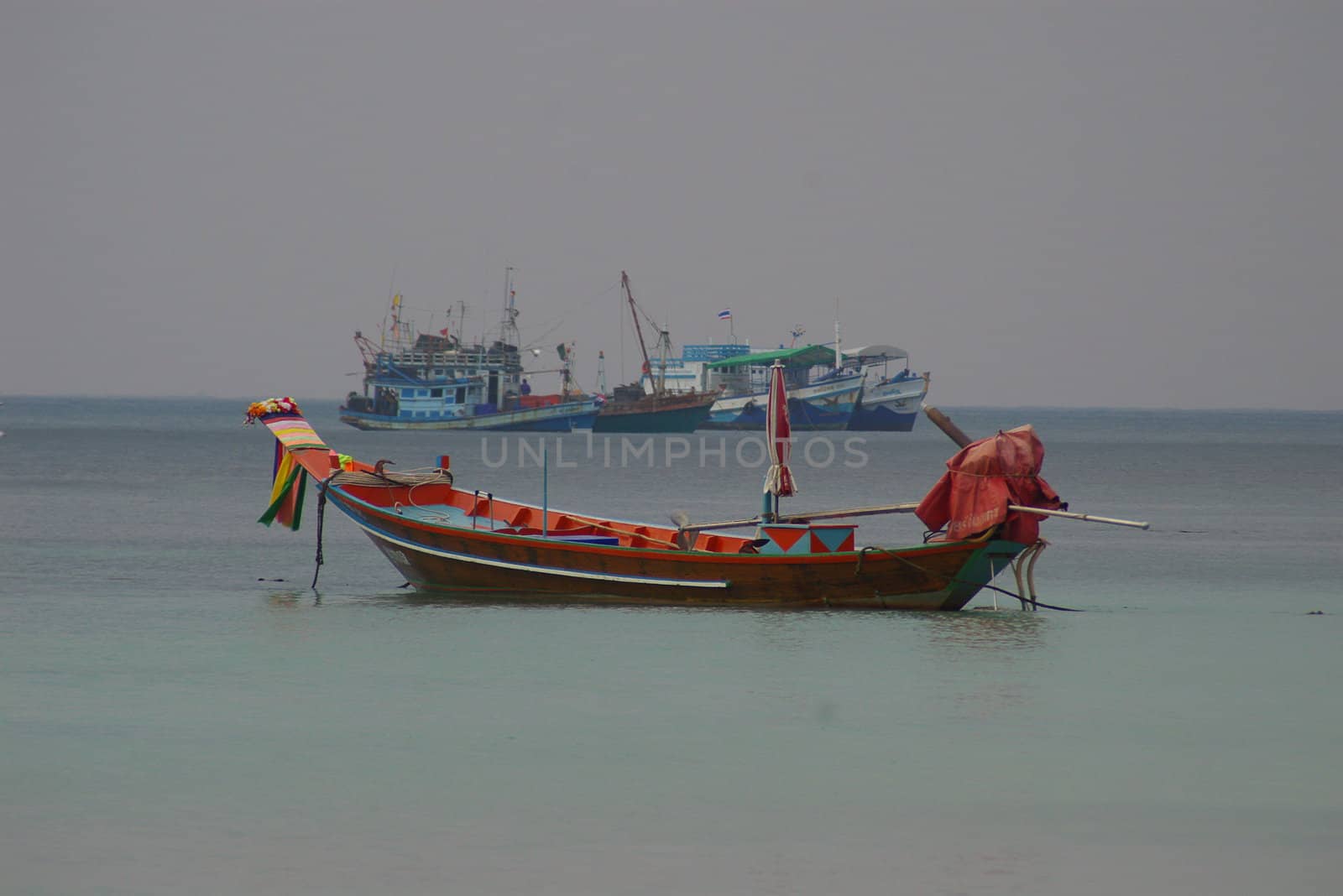 Longtail boat in asia