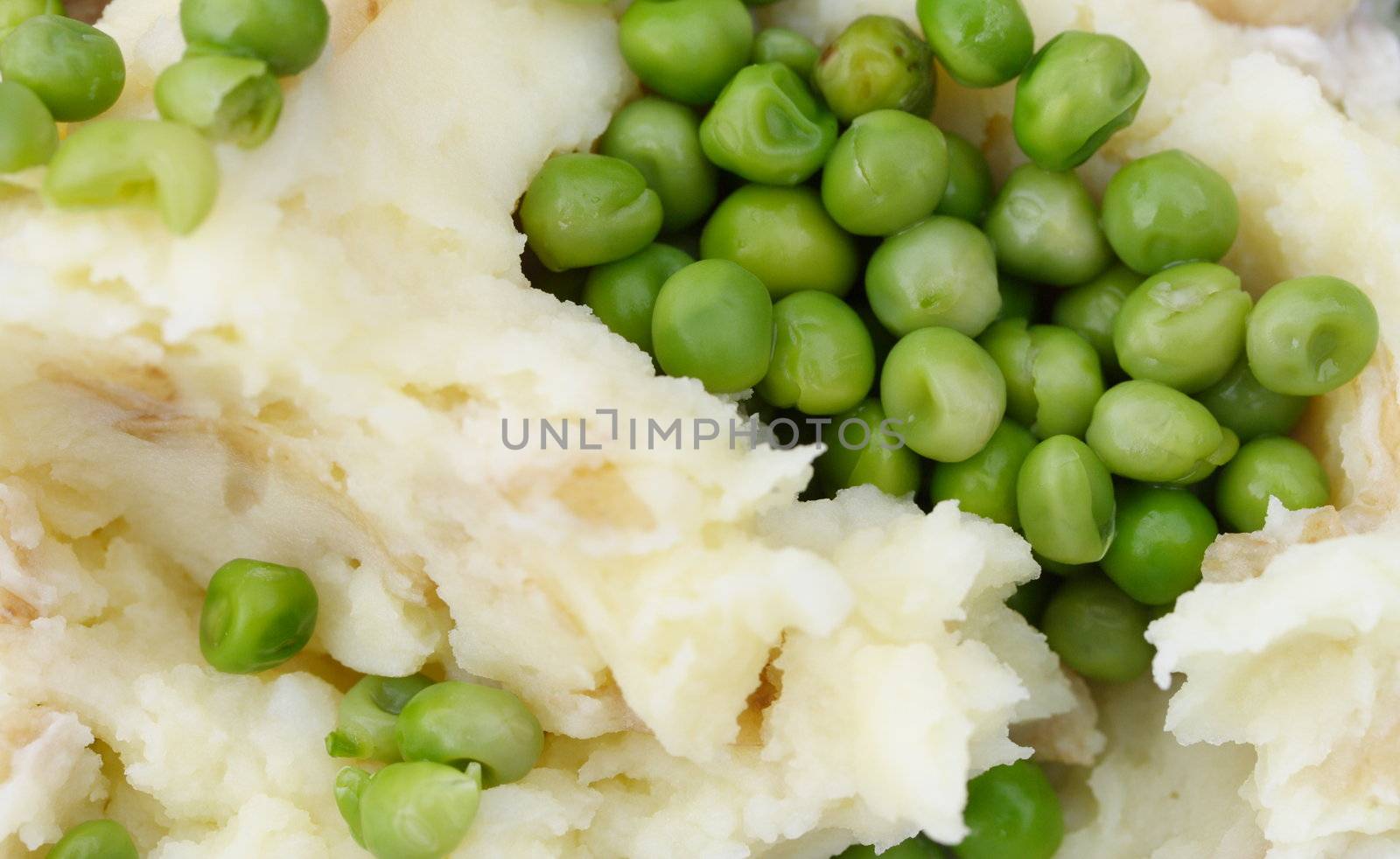 mashed potato and peas