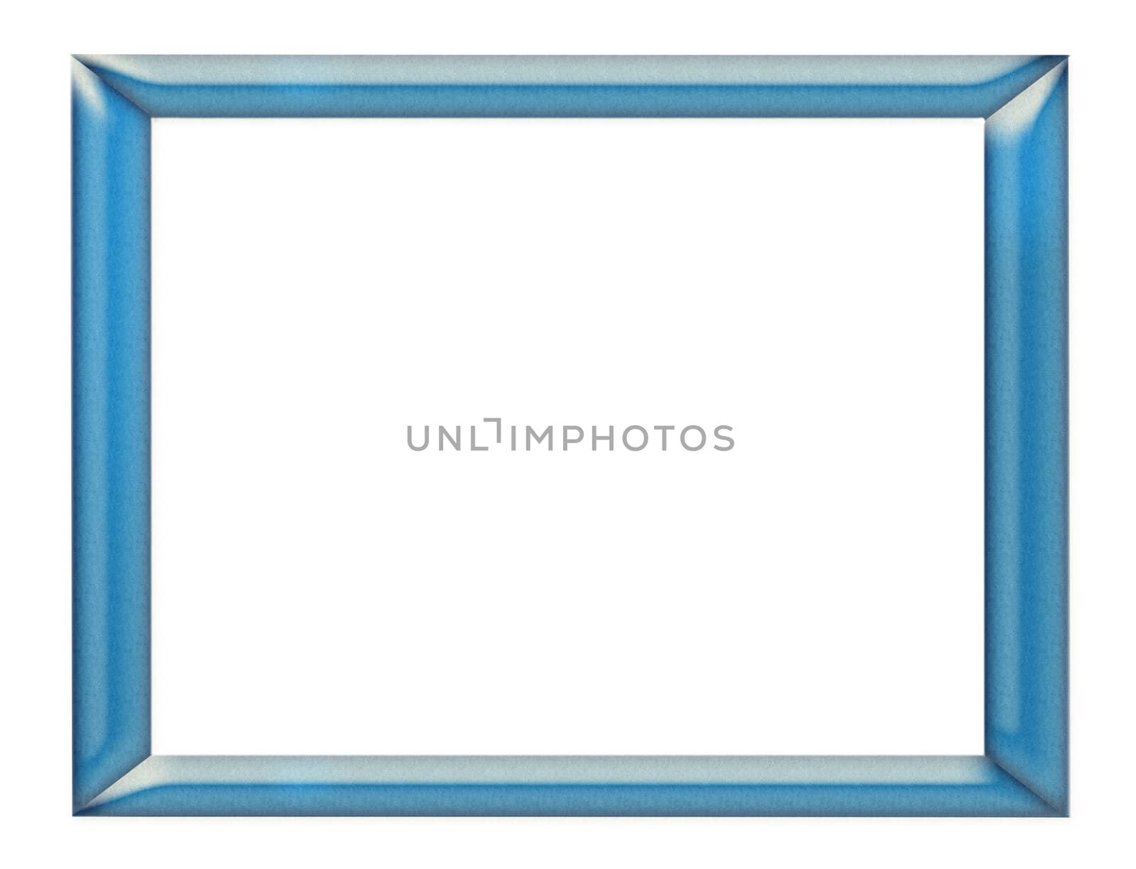 polished and nuanced blue frame on white background
