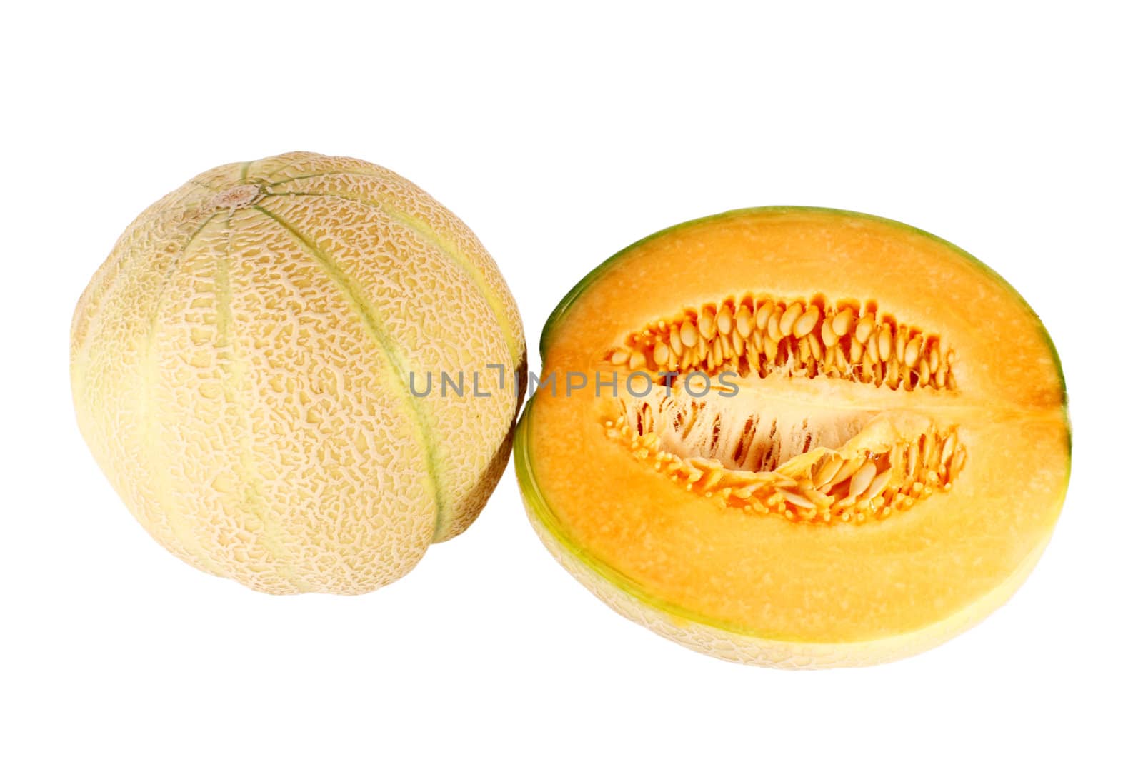 Sweet fresh baby melon, isolated