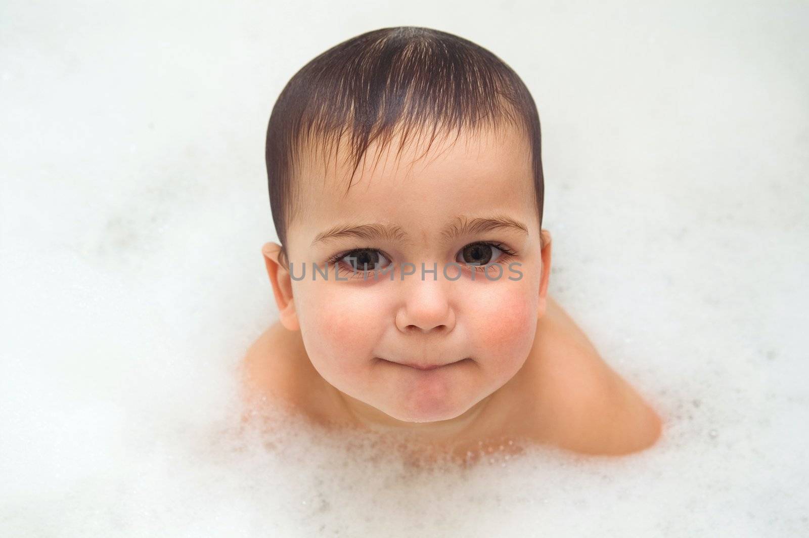 Bath is cool! (crafty boy in foam) by lilsla