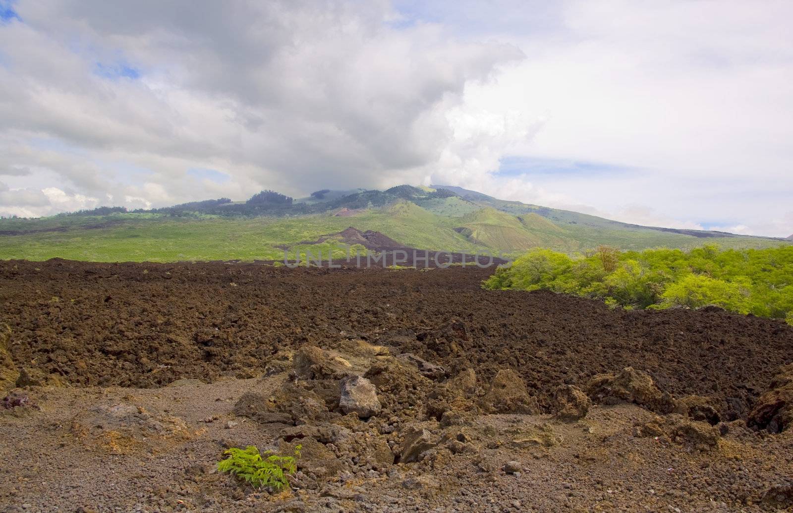 Maui Volcano with Lava Flow by KevinPanizza