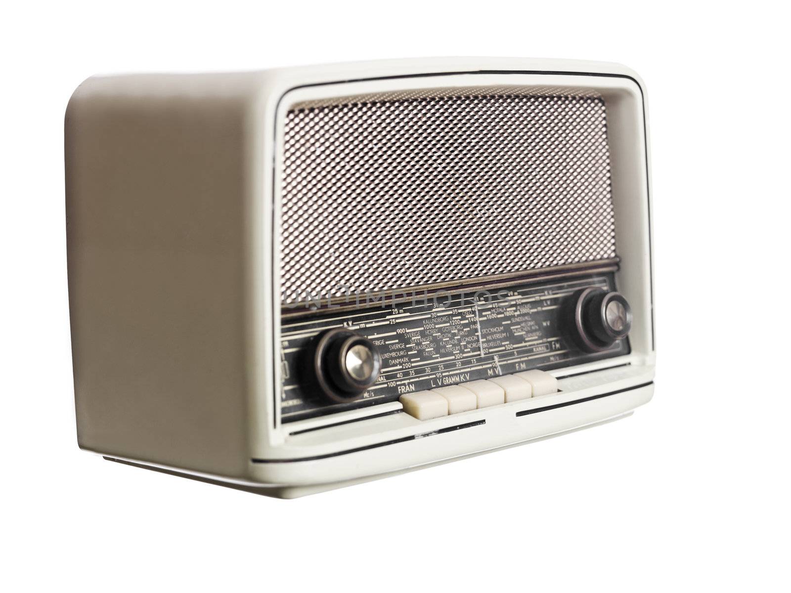 Vintage Radio isolated on white background