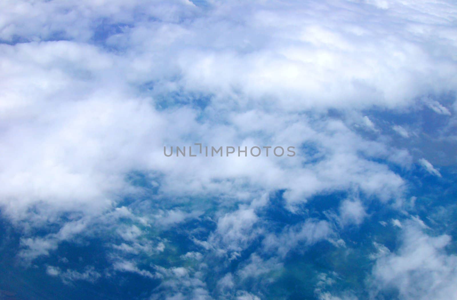 top view from airplane - - clouds