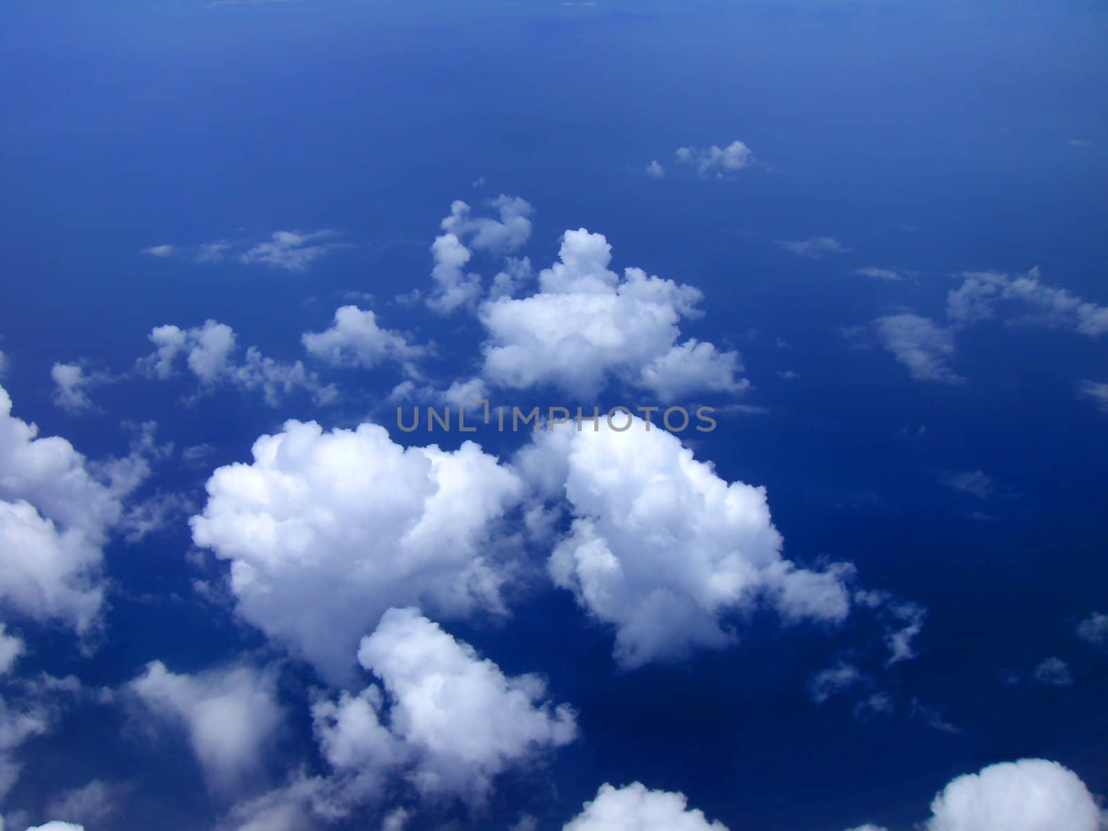 top view from airplane - - clouds