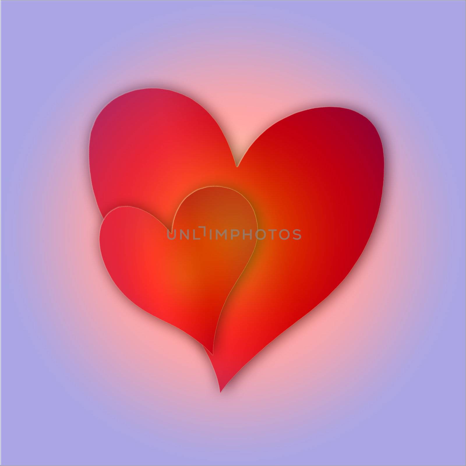 Heart background with ornate decoration