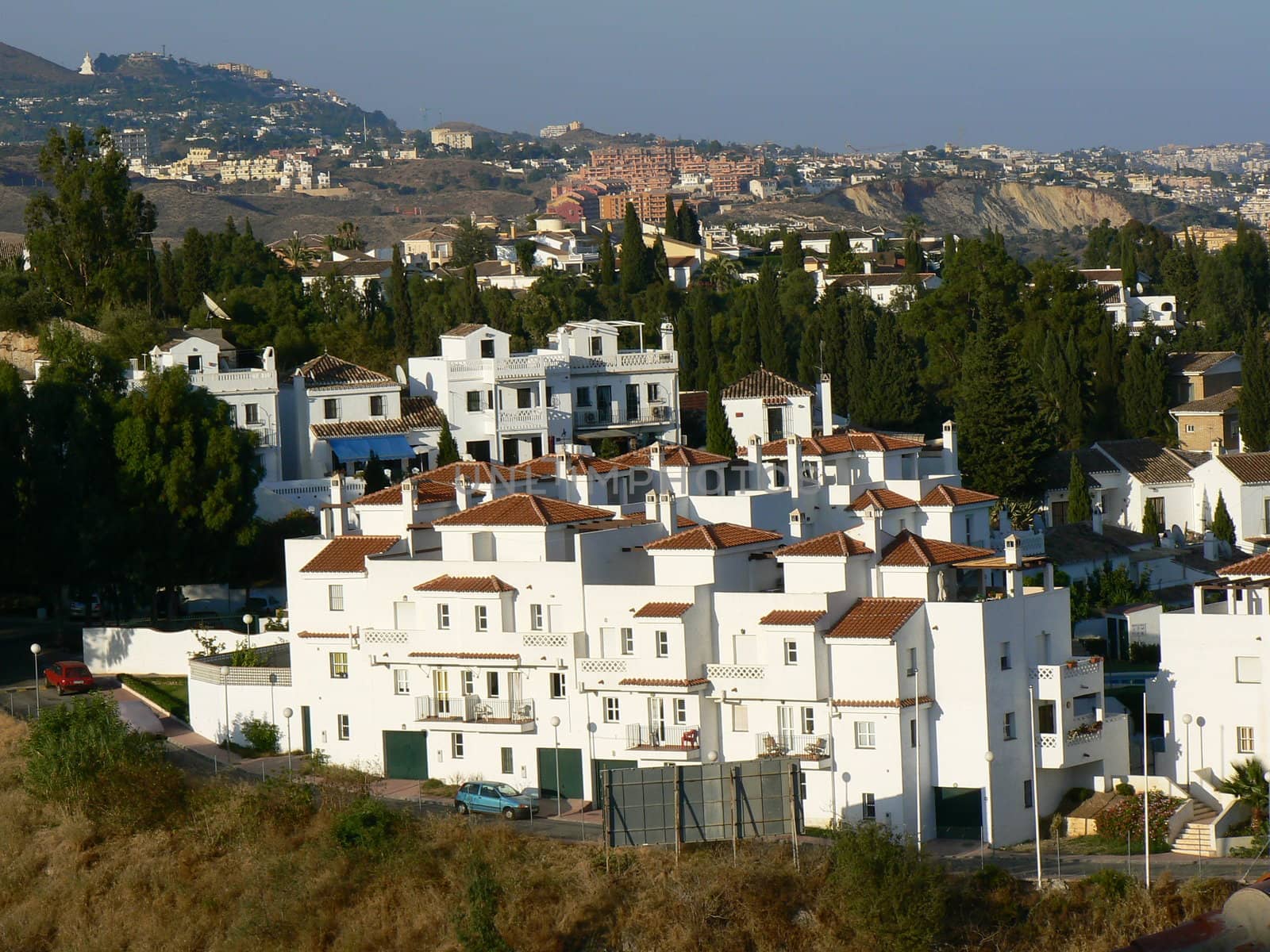 white spanish houses