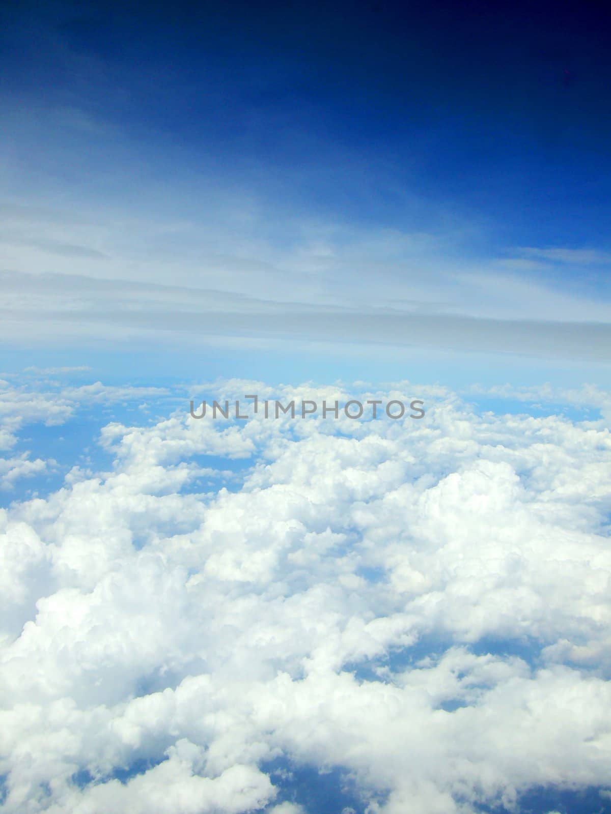 top view from airplane - - clouds