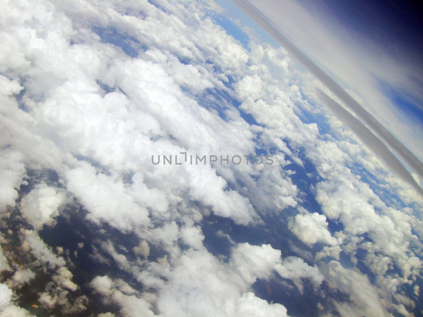 top view from airplane - - clouds