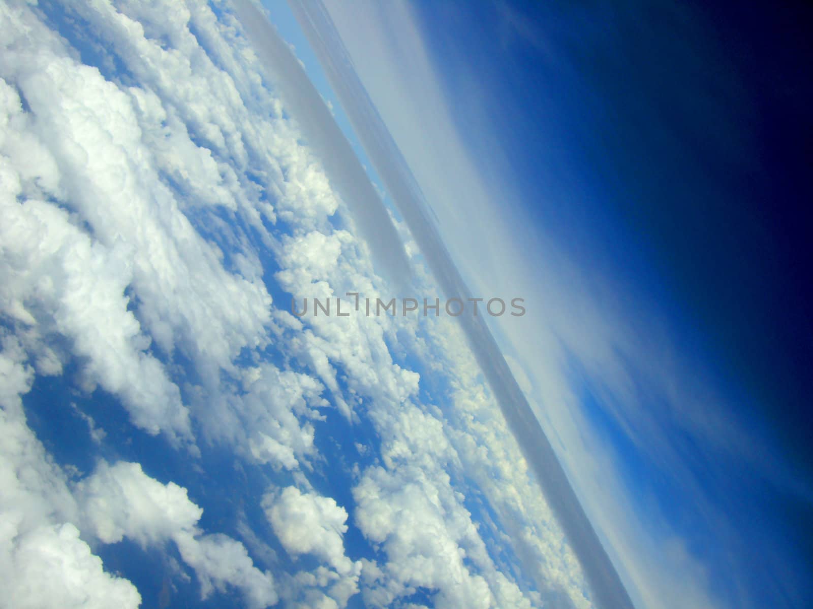 top view from airplane - - clouds