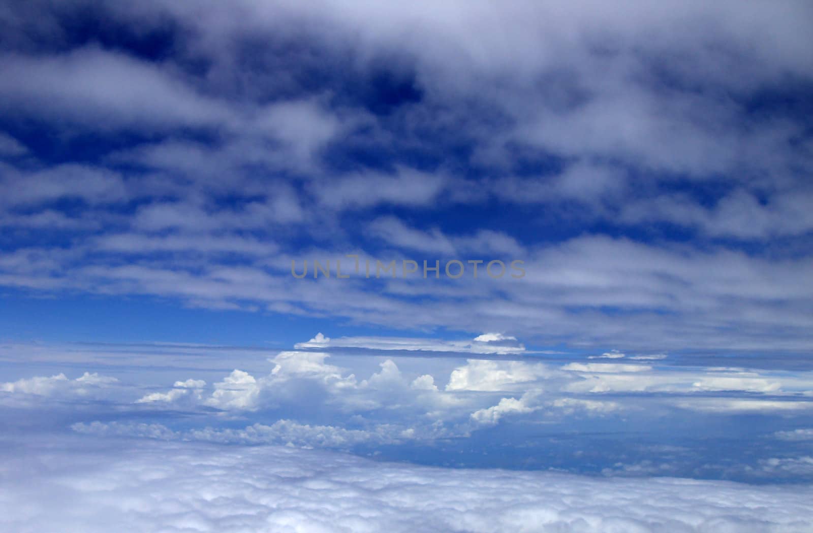 top view from airplane - - clouds