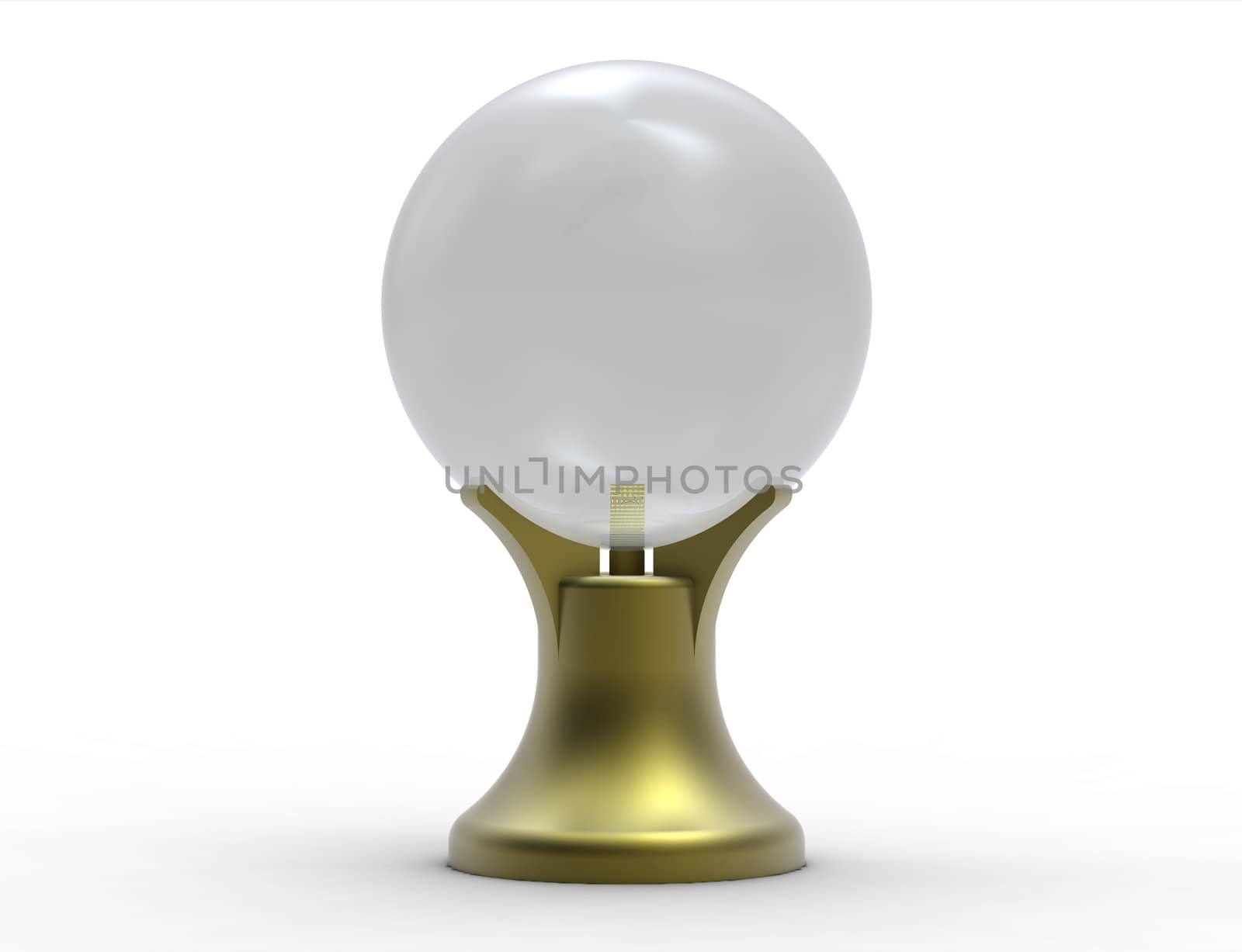 Magic crystal ball isolated on white background