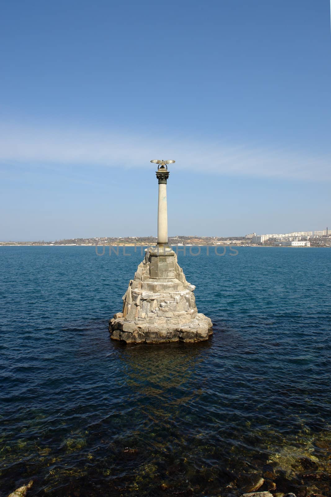 Monument to the sunk ships, Crimea, Sevastopol, Ukraine,