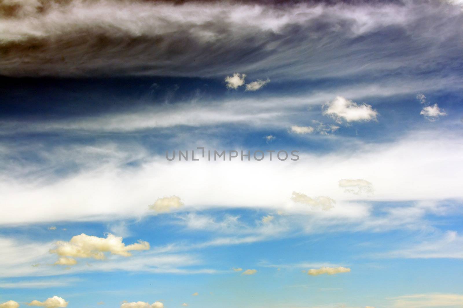 The sky with clouds on our city...