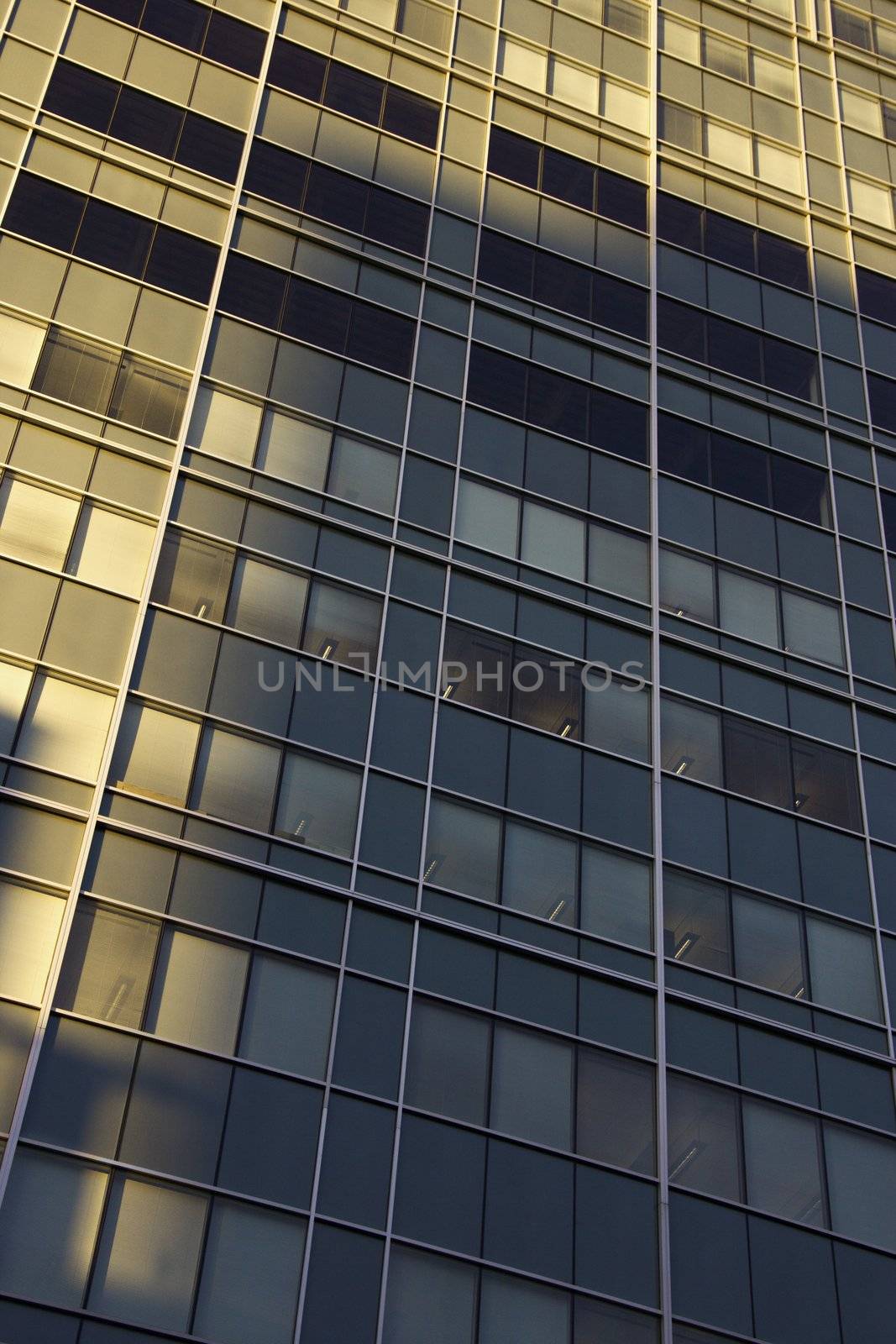 Close up of side exterior of urban building.