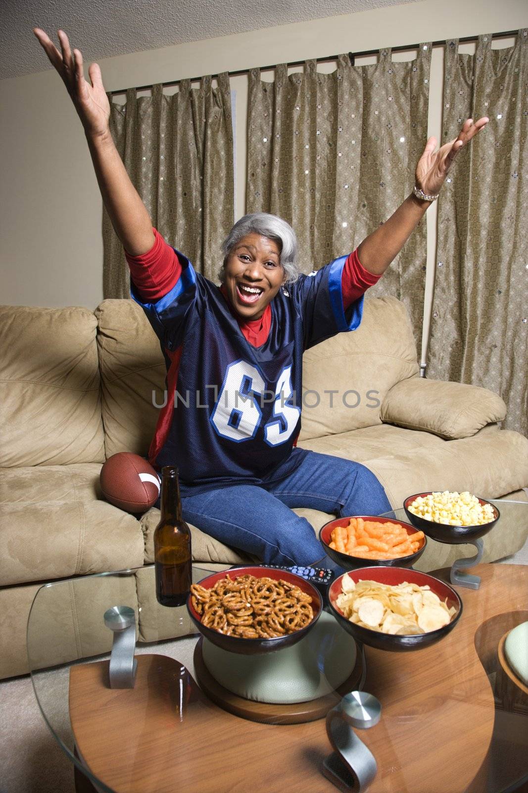 Woman sport fan. by iofoto