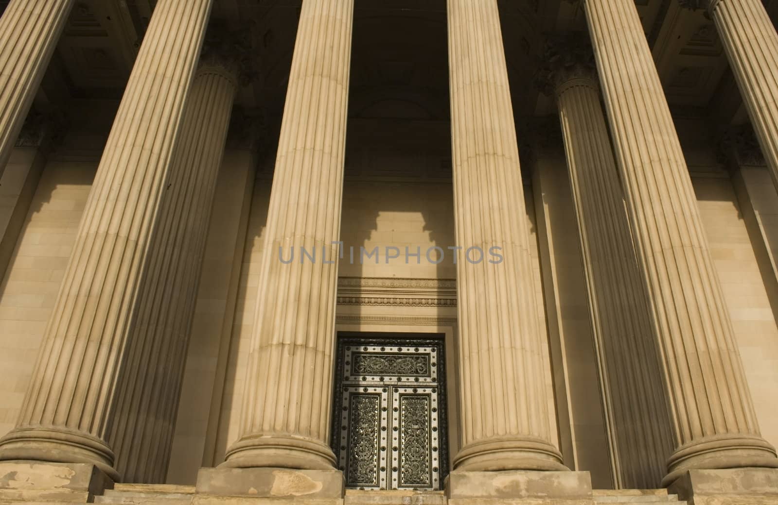 Columns on St Georges Hall, Liverpool, England, completed in 1854
