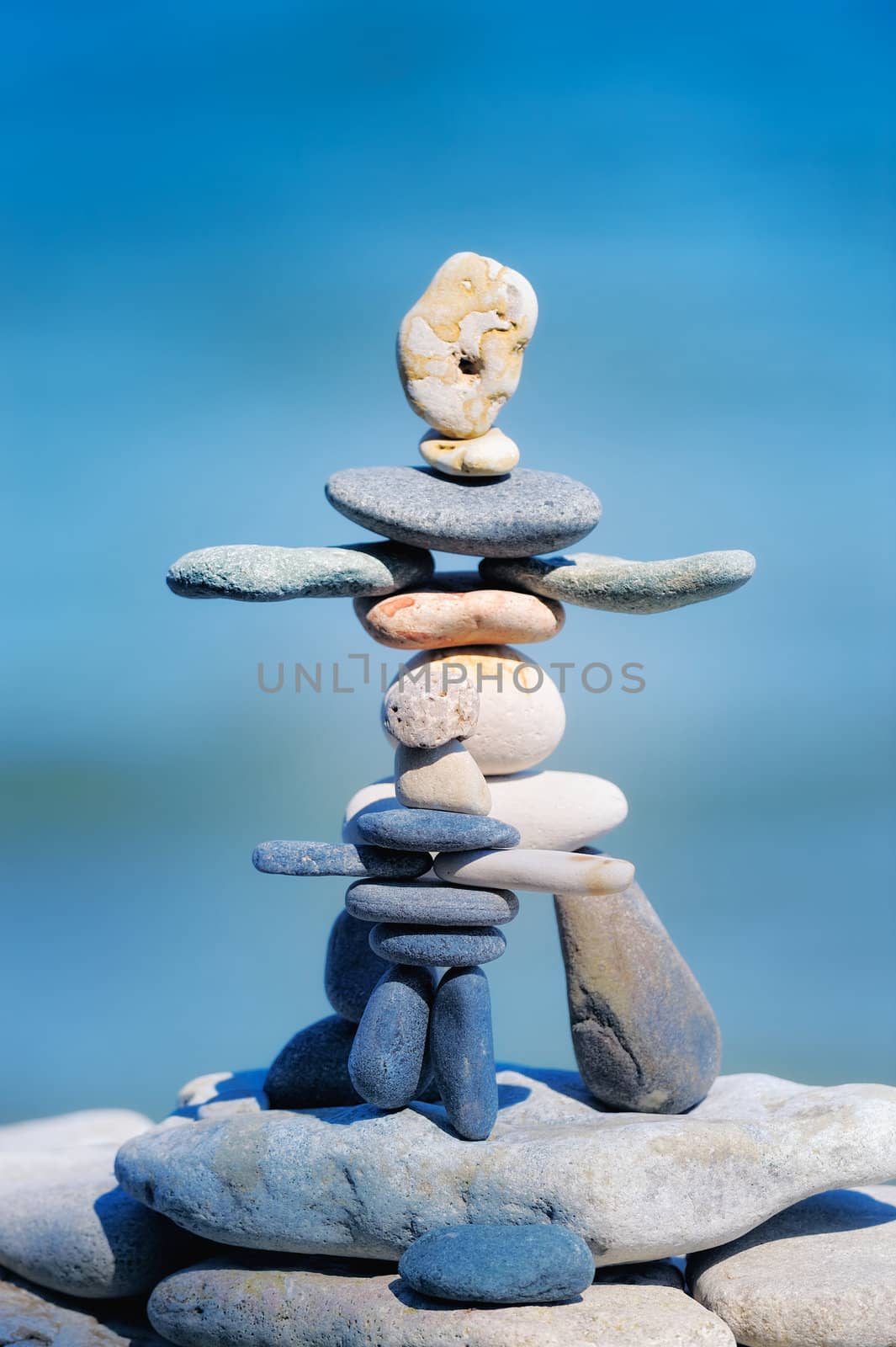 Two figurine from the pebbles on the coastal stones