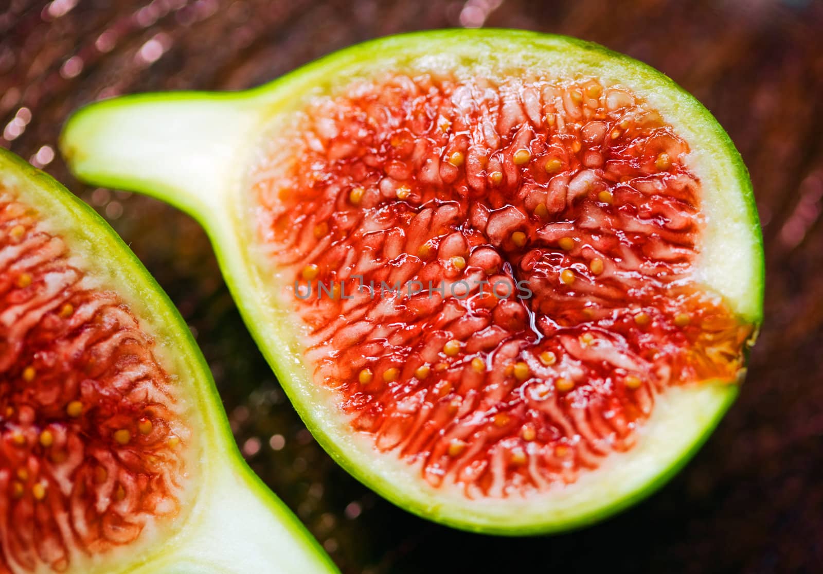 Detail of fresh Green Figs