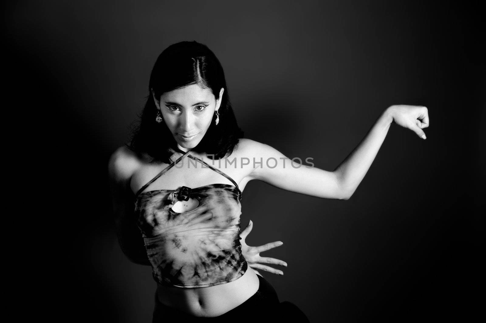 Portrait of young contemporary dancer woman